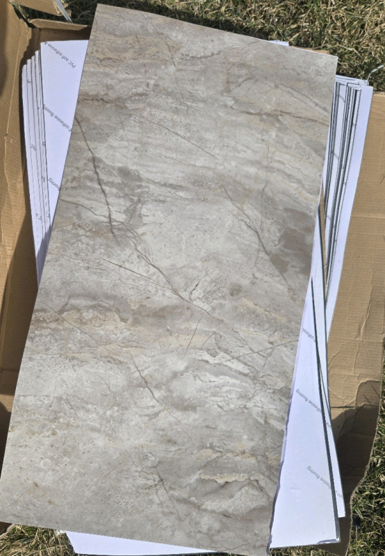 50+ As New | Self Adhesive Wall/ Floor Vinyl Tiles | 12" x 24" Each