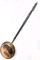 Vintage English Copper Bed Warmer with Wood Handle - 41.5" Total Length