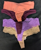 4 New: Size S Women's - Victorias Secret - Panties/Thongs - Assorted Colours and Types (Lace/No-Show/High Leg)