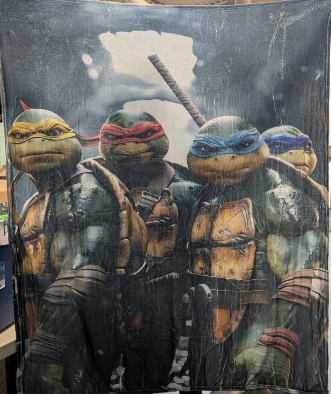 New: Teenage Mutant Ninja Turtles Fluffy Blanket - 65" x 50"