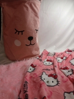 3 New | Pretty Pink Lot | Includes Kids Size S Hello Kitty Pants, Faux fur Rug, and Hamper