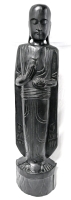 Fantastic Large Hand-Carved Freestanding Wooden Buddha Statue - 39.5" Tall