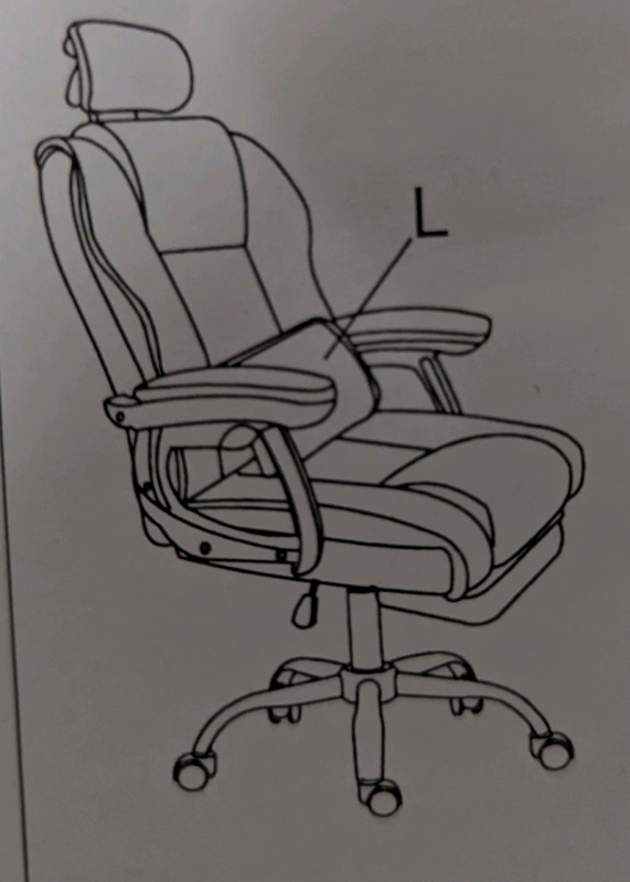 New Rolling Office Chair with Leg Rest. Online Return. As Is. All Peices Appear to be Present on First Inspection.