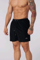 New Size XL Men's YOUNGLA Corduroy Lounge Shorts - Black