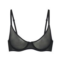 New Size 38D Women's SKIMS Ultra Fine Mesh Scoop Bra - Onyx | Retails Over $90!