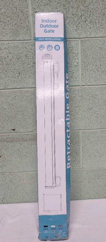 As New - 54" Indoor / Outdoor White Retractable Gate .