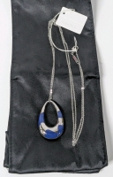 New CALVIN KLEIN Ellipse KJ3QLP090100 30" Necklace with CK Branded Satin Pouch & Original Price Tag - Retailed for $145