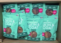 24 New DogsWell SKIN & COAT Salmon Jerky Dog Treats - 284g ea | BB 03/23/2025