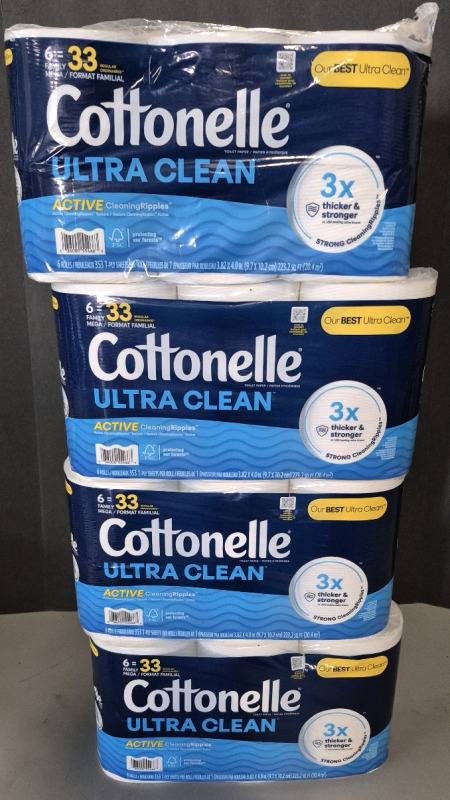 24 New Rolls of Cottonelle Toilet Paper - 3x Stronger & Thicker Ultra Clean