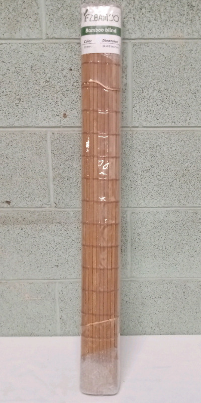 New - 34"&times;60" Brown Bamboo Blind