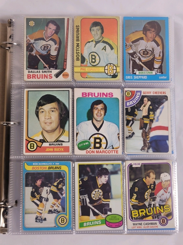 1969 - 2023 Boston Bruins NHL Hockey Trading Card Singles . 210 Trading Cards