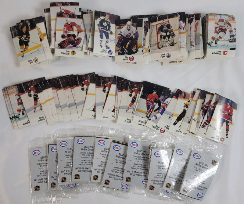 1988 ESSO NHL Hockey All-Star Trading Card Singles & 10 Sealed Packs . 240+ Trading Cards & 10 Sealed Packs