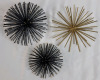 Vintage MCM Sputnik Atomic Starburst Spike Wall Art Gold /Black Decor . Measures 5" to 7.5" diameter