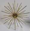 Vintage MCM Sputnik Atomic Starburst Spike Wall Art Gold /Black Decor . Measures 5" to 7.5" diameter - 5