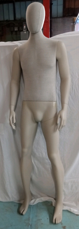 Bonaveri 6ft Male Store Mannequin w/Movable Arms , Hands & Head . Not Free Standing , Will Need Base . Minor Wear from Store Display Use .