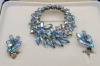 2 Vintage Brooch & Earing Sets with Earing Set and Watch Necklace - 2