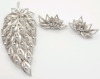 2 Vintage Brooch & Earing Sets with Earing Set and Watch Necklace - 4