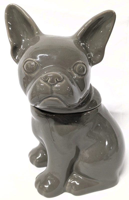 Threshold Stoneware Grey French Bulldog Frenchie Cookie Jar - 10.4" Tall
