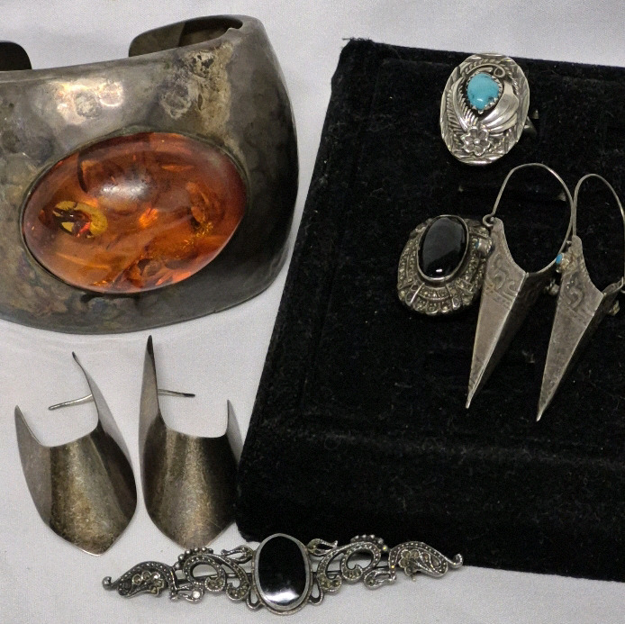 Vintage Jewelry Lot - Possibly Sterling No Hallmarks