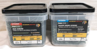 2 New 5lb Tubs of SaberDrive Deck Screws & Backer Board Screws