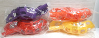 4 New Ball Roll Hurling Game Handles with Balls Included, 4 Different Colors
