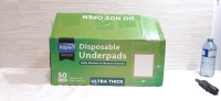New Inspire Ultra Thick Disposable Underpads for Beds, Couches Etc. 50pcs