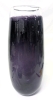 Gorgeous Tall Clear Rim Amethyst Glass Suspended Bubble Inclusions Vase - 14" Tall