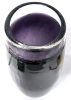 Gorgeous Tall Clear Rim Amethyst Glass Suspended Bubble Inclusions Vase - 14" Tall - 2