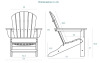 LeisureLine Adirondack chair , White - New in Box , Assembly required - 3