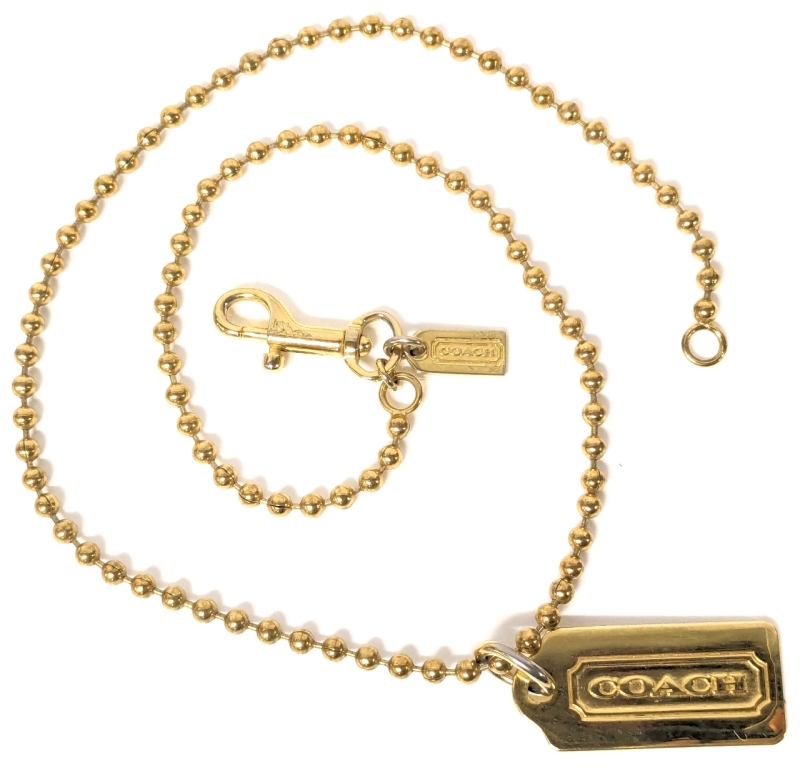 COACH Miranda Necklace with Tag-Style Pendant - 18" Long