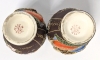 Gorgeous Pair Vintage Mini Satsuma-Style Vases Made in Japan Intricate Textured Detailing - 5" Tall ea - 6