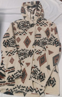New | Size S Women's Fuzzy Hooded Button Up Sweater
