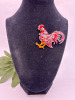Elegant Rooster Brooch Rhinestones Approximately 1.9 x 2.5 Inch - 3