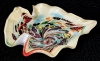 Vintage Venetian Murano Art Glass Fish Shaped Bowl with Original Sticker - 9" x 7.75" - 2