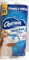 New Pack of Charmin Ultra Soft Smooth Tear Toilet Paper - 10 Family Mega Rolls