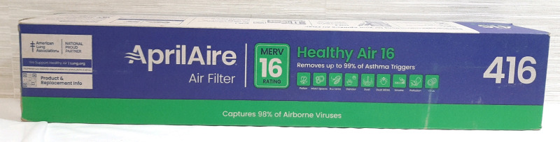New AprilAire Healthy Air 16 416 Air Filter w/ Merv 16 Rating