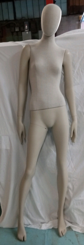 6ft Female Store Mannequin w/Movable Arms , Hands & Head . Not Free Standing , Will Need Base . Minor Wear from Store Display Use . Small crack on leg