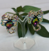 Scorpion Shiny Colourful Watermelon Stud Earrings Rhinestone Inlaid Approximately 1.85 x 1.8 Inch - 3