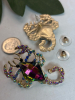 Scorpion Shiny Colourful Watermelon Stud Earrings Rhinestone Inlaid Approximately 1.85 x 1.8 Inch - 4