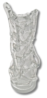 Really Neat Large Hand Blown Art Glass Vase with Organically Trailing Wrapped Glass - 14.6" Tall
