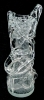 Really Neat Large Hand Blown Art Glass Vase with Organically Trailing Wrapped Glass - 14.6" Tall - 2