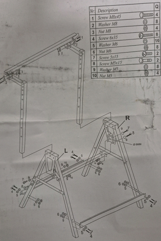 As New Lifting Folding Sawhorses - 440 lbs Capacity Height Adjustable Heavy Duty Support Frame
