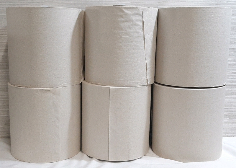 6 New Hardwound 1-ply Roll Towels (1150ft)