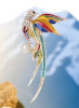 Elegant Phoenix Brooch Rhinestone Embellished <br/>Approximately 2.5 x 1.2 Inch - 2