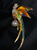 Elegant Phoenix Brooch Rhinestone Embellished <br/>Approximately 2.5 x 1.2 Inch - 5