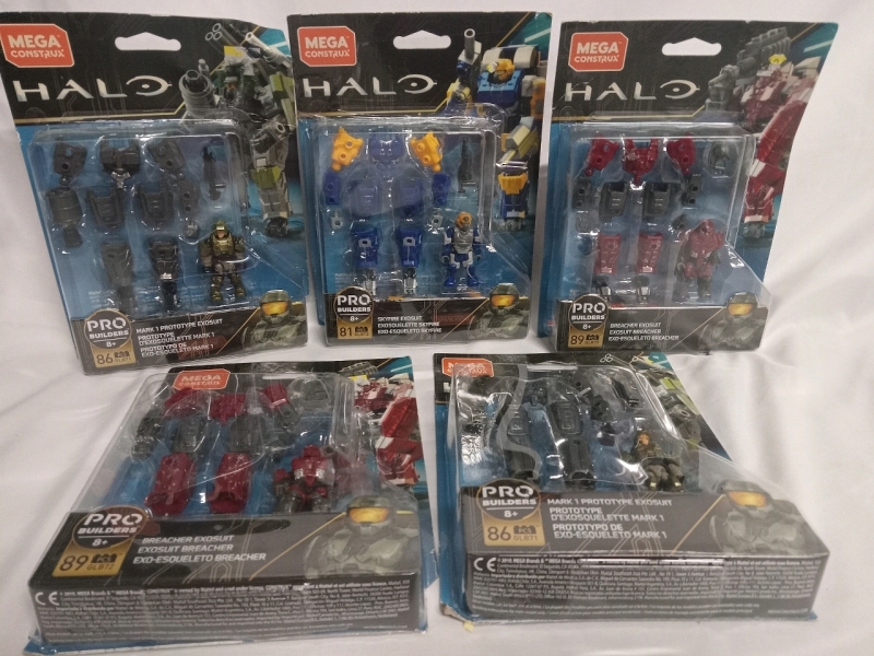 5 New | Mega Construx Halo Pro Builders