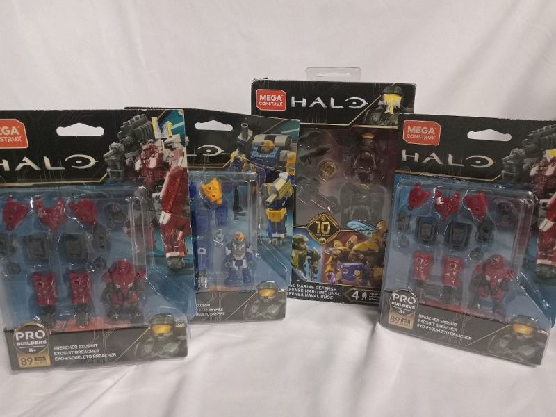 4 New | Mega Construx Halo Pro Builders