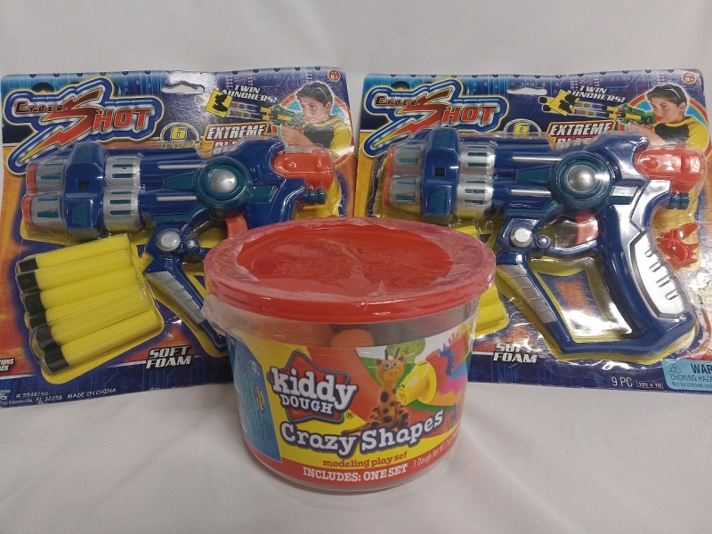 3 New | Kid's Toys | Includes Cyber Shot Twin Launchers & Kiddy Dough