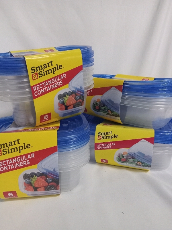 4 New | Packs of Containers | 2 Packs of 6 and 2 Packs of 5 | Largest Holds 1.1L