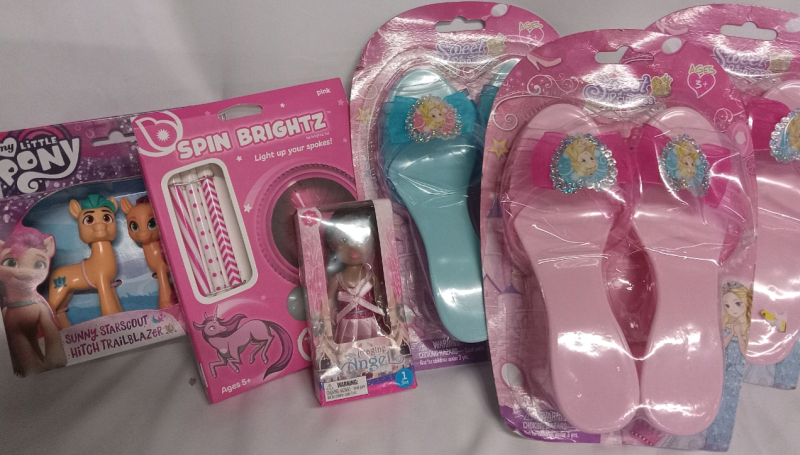 6 New | Pink Princesses & Ponies Themed Lot | With Dress up Shoes, Dolls & More!